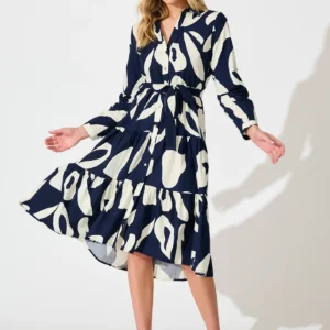 Endless Wishes Midi Navy White